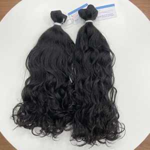 Extensions de cheveux humains naturels noirs vietnamiens bruts non traités, style ondulé naturel, en stock - Product Image 1