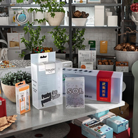 Impression personnalisée Boîtes d'emballage en plastique PET écologiques transparentes Estampage à l'or Conception fabriquée pour les cosmétiques Soins de la peau