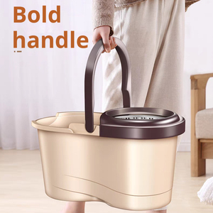 Double-Drive Rotating <strong>360</strong> Floor <strong>Mop</strong> Set Four-Side Wringing Stainless Steel Basket Bucket Microfiber <strong>Mop</strong> Pads Extendable Handle - Product Image 4