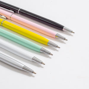 Stylo bille torsadé en métal fin avec logo personnalisé, cadeau promotionnel d'entreprise - Product Image 2