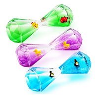 Minuterie à liquide à double couleur, minuterie à mouvement liquide, minuterie à bulles de gravité pour les enfants autistes