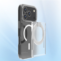 Porte-cartes NFC mini imprimé sur mesure, en polycarbonate givré, magnétique, portefeuille portable pour téléphone portable, étuis pour téléphone portable
