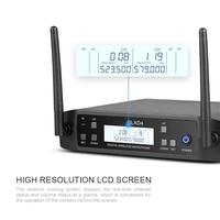 Meilleure Vente Système de Microphone Sans Fil Dynamique GLXD4 2 Canaux UHF, pour Karaoké Professionnel KTV Fête