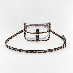 Sac à bandoulière transparent en PVC imperméable à imprimé léopard, petit sac à bandoulière pour téléphone portable pour femmes, été - Product Image 1