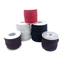 Fil élastique torsadé rond perlé de 1,2 mm, haute élasticité, résistant à l'usure, 100 % polyester, pour vêtements