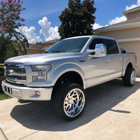 Jantes en aluminium forgé de qualité supérieure 6061-T6, style FF29, à mailles torsadées directionnelles, pour Chevrolet Silverado GMC Sierra 4x4