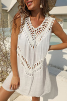 Robe de plage de luxe pour femmes tendance 2026, taille XL, tunique unie, sarong en tricot d'été, tenues de plage, sortie de bain, Saida Praia, tenue de plage