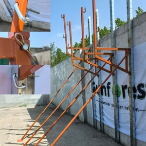 Échafaudage ICF modulaire en 3 parties, galvanisé haute résistance et thermolaqué, avec treillis de renforcement durable pour coffrage isolant préfabriqué (ICF) - Vente en gros - Product Image 2