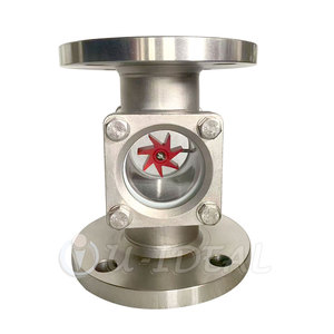 Stainless Steel SS316 <strong>Solenoid</strong> Sight <strong>Flow</strong> Indicator 1-1/4 Inch Paddle Wheel <strong>Flow</strong> Sight Glass 1/2" Medium Measurement Pipelines - Product Image 4