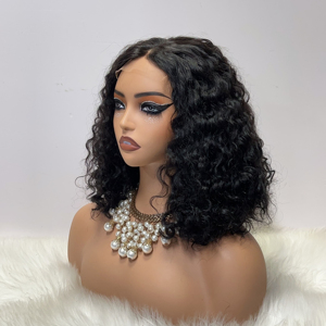 Extensiones rizadas de cabello humano con diseño de onda de agua 4X4 Lace 24063 para trenzas bohemias - Product Image 1