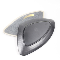 Assiette triangulaire en mélamine, nouveau design, noir mat, écologique, passe au lave-vaisselle, non toxique, qualité alimentaire, irrégulière, prix usine