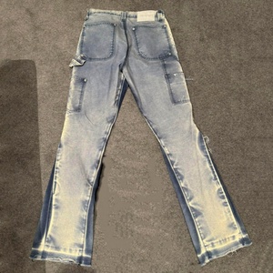Jeans en denim délavé rétro pour homme de haute qualité, tendance rétro Y2K et mode urbaine décontractée, tendance hip-hop, streetwear - Product Image 4