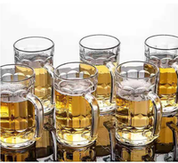 Choix de Gros: Chopes à Bière de Style Moderne de Grande Capacité 500ML et 1000ML en PC/PS avec Poignée, Idéales pour Bar à Domicile ou comme Coffret Cadeau