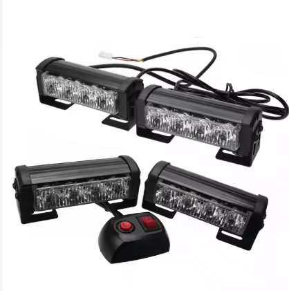 4 LED Car Front Grille Flashing Light  LED Strobe Warning Light