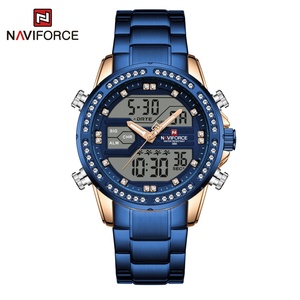 นาฬิกา NAVIFORCE รุ่น 9190 ขายส่งจากจีน นาฬิกาควอตซ์ดิจิตอลแบบกำหนดเองสำหรับผู้ชาย นาฬิกาข้อมือหรูหราสีทองกันน้ำสำหรับผู้ชาย - Product Image 6