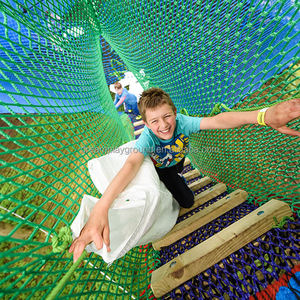 สะพานเชือกโพลีเอสเตอร์ที่ปรับแต่งได้ตามความต้องการ สำหรับเด็กเล่นบนต้นไม้  แบบถักด้วยเครื่องจักร เหมาะสำหรับการผจญภัยบนท้องฟ้า - Product Image 5