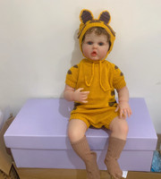 Nouveau produit poupée bébé Reborn 24 pouces/60cm qui a l'air réel fille énorme poupée bébé Reborn à collectionner