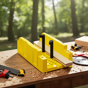 Cortador de marcos ABS para carpintería, plantilla para cortes y giros precisos con rieles guía ajustables - Product Image 3