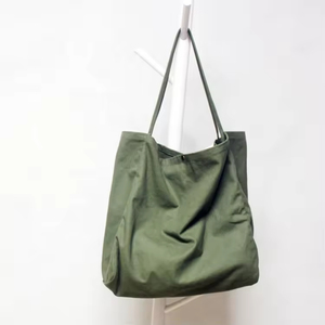 Manufacturer Wholesale Korean Style Plain Green <b>Large</b> Tote <b>Bag</b> Cotton <b>Canvas</b> Custom <b>Canvas</b> <b>Bags</b> - Product Image 2