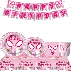 Nuevo Diseño de Decoración para Fiesta de Spider-Man Rosa para Evento de Superhéroes de <span class=keywords><strong>Marvel</strong></span> - Product Image 1