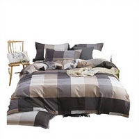 Vente en gros de linge de lit de luxe moderne LeiSen Designer personnalisé, ensemble de draps 4 pièces pour lit super king, tricoté à motif végétal, 300 fils/cm², imprimé