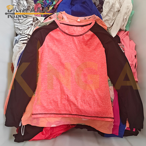 T-shirts d'été pour femmes à col rond 100 % coton, en gros, à prix réduit, pour adultes, vêtements d'<span class=keywords><strong>occasion</strong></span>, marque chinoise KINGAAA - Product Image 4