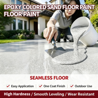 Peinture de sol époxy autolissante colorée à base de sable, écologique, anti-UV, facile à appliquer, haute dureté, certifiée RoHS, effet marbre pour