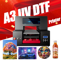Imprimante UV DTF multifonction A3 Refinecolor, imprimante à plat pour transfert d'autocollants, acrylique, toile, bouteilles en verre, coques de téléphone