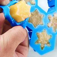 Moule en silicone pour crème glacée en forme de flocon de neige et de fleur Konbo - Démoulage facile, gadget créatif DIY