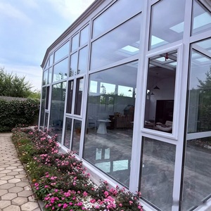 Veranda Moderna in Alluminio Personalizzata per Tutte le Stagioni, Villa Prefabbricata <span class=keywords><strong>con</strong></span> Tetto Retrattile in Vetro Temperato e <span class=keywords><strong>Porta</strong></span> Trasparente per Hotel - Product Image 4
