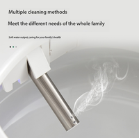 WC intelligent avec chasse d'eau automatique, lavage arrière/bidet, siège chauffant réglable, télécommande incluse, drainage en S