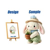 Produsen Mainan Shengye China, OEM, Boneka Kelinci Isi Kapas PP Buatan Khusus untuk Dekorasi Toko Bunga dan Hadiah