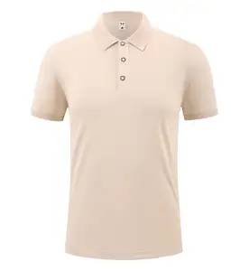 Mùa Hè 100% Polyester Rắn Golf Polo T Áo Sơ Mi Biểu Tượng Tùy Chỉnh Lỏng Thêu Người Đàn Ông Polo Áo Sơ Mi