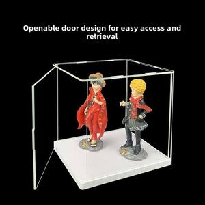 Boîte de présentation en acrylique moderne haut de gamme avec éclairage LED, haute transparence, anti-poussière, pour figurines, voitures miniatures et maquettes - Product Image 4