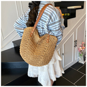 Bolso Tejido de Moda Verano 2025, Nuevo Diseño, Estilo Sandalia, para Vacaciones en la Playa, Bolso de Hombro de Gran Capacidad - Product Image 6
