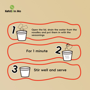 저칼로리 저지방 매콤한 신맛 즉석 라면 대용량 컵 라면 곤약 시라타키 누들 - Product Image 3