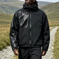 Blouson Bomber Homme Européen-Américain à Capuche en Polyester Imprimé Léopard, Vêtement d'Extérieur Décontracté d'Hiver pour Sports de Plein Air, Vente Transfrontalière