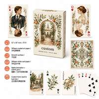 Jeu de cartes personnalisé pour mariage, motif Portrait aquarelle Fleur d'Oranger de Séville, Jeu de cartes artistique pour couple, Cadeau souvenir