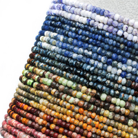 Perles facettées en pierre naturelle 2*3mm, perles rondelles et abacus, perles facettées en cristal naturel, fabricant en gros, accessoires de bijoux DIY