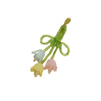 Aksesoris Jepit Rambut Bunga Tulip Gaya Mori Sangat Cantik Seperti Peri, DIY Buatan Tangan, Anyaman Manik-Manik, Bahan Pembuatan Anting, Grosir