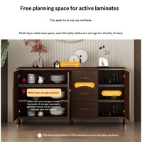 Lxyx Nouveau buffet en bois massif de style chinois, grande capacité, meuble de rangement pour la maison, style zen, vitrine de salle à manger