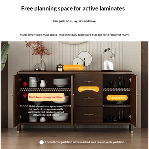 Aparador de Madera Maciza de Estilo Chino Moderno Lxyx, Mueble de Almacenamiento de Gran Capacidad para el Hogar, Aparador de Estilo Zen para Comedor - Product Image 3