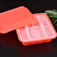 Boîte de boulettes en plastique PP jetables à emporter avec plateau intérieur pour gâteau à sushi chocolat bonbons biscuit nouilles chocolat stockage