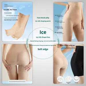 Pantaloncini Modellanti Senza Cuciture Ultra-Sottili <span class=keywords><strong>Sexy</strong></span> a Vita Media-Alta per Sollevamento Glutei, Pantaloni Modellanti Estivi da Donna - Product Image 3