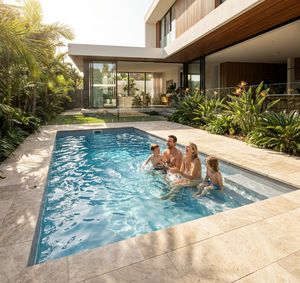 <span class=keywords><strong>Piscine</strong></span> résidentielle pour enfants en FRP gris, taille personnalisée, avec chauffage, pompe de massage, mobile - Product Image 1