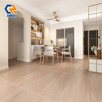 Carreaux de sol effet bois modernes en porcelaine imitation bois massif de l'usine de Foshan, Porcelanato 600x1200mm, antibactériens, marque Sinray
