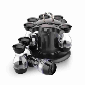 Support de rangement rotatif pour herbes et épices DD997 avec 12 bocaux en verre pour cuisine – Vente en gros - Product Image 3