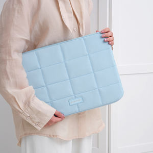 14-15.6 इंच वाटरप्रूफ यात्रा अल्ट्रालाइट क्वैटेड कैजुअल कंप्यूटर सुरक्षात्मक लैपटॉप आस्तीन ठोस रंग लैपटॉप बैग - Product Image 4