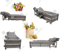 Groente Fruit Wasmachine Sorteermachine Aardappel Wortel Cassave Was-En Schilmachine Noot Reinigingsmachine