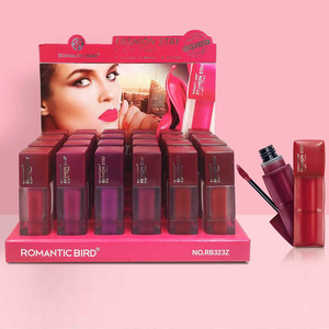 Gloss à lèvres mat de couleur foncée en gros, <span class=keywords><strong>ROMANTIC</strong></span> <span class=keywords><strong>BIRD</strong></span> Maquillage, série foncée violette, ensemble de gloss à lèvres 6 couleurs mélangées - Product Image 6